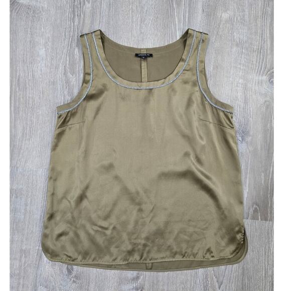 Lafayette 148 New York Silk Sleeveless Tank Top Size L - Picture 1 of 5